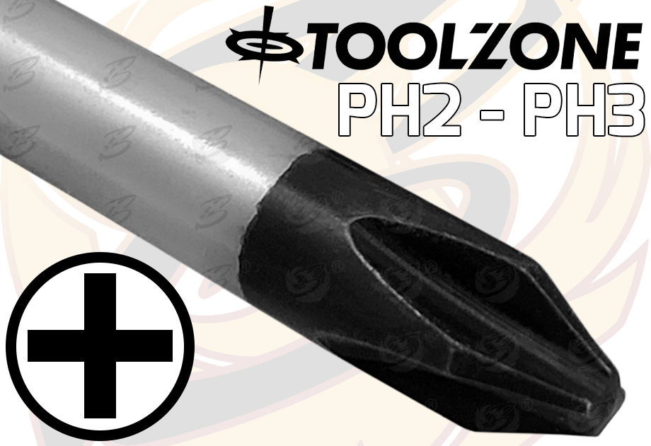 Toolzone 5 Piece Extra Long Magnetic Screwdriver Set ( Slotted - PHillips - Pozidrive ) ( SD074 )