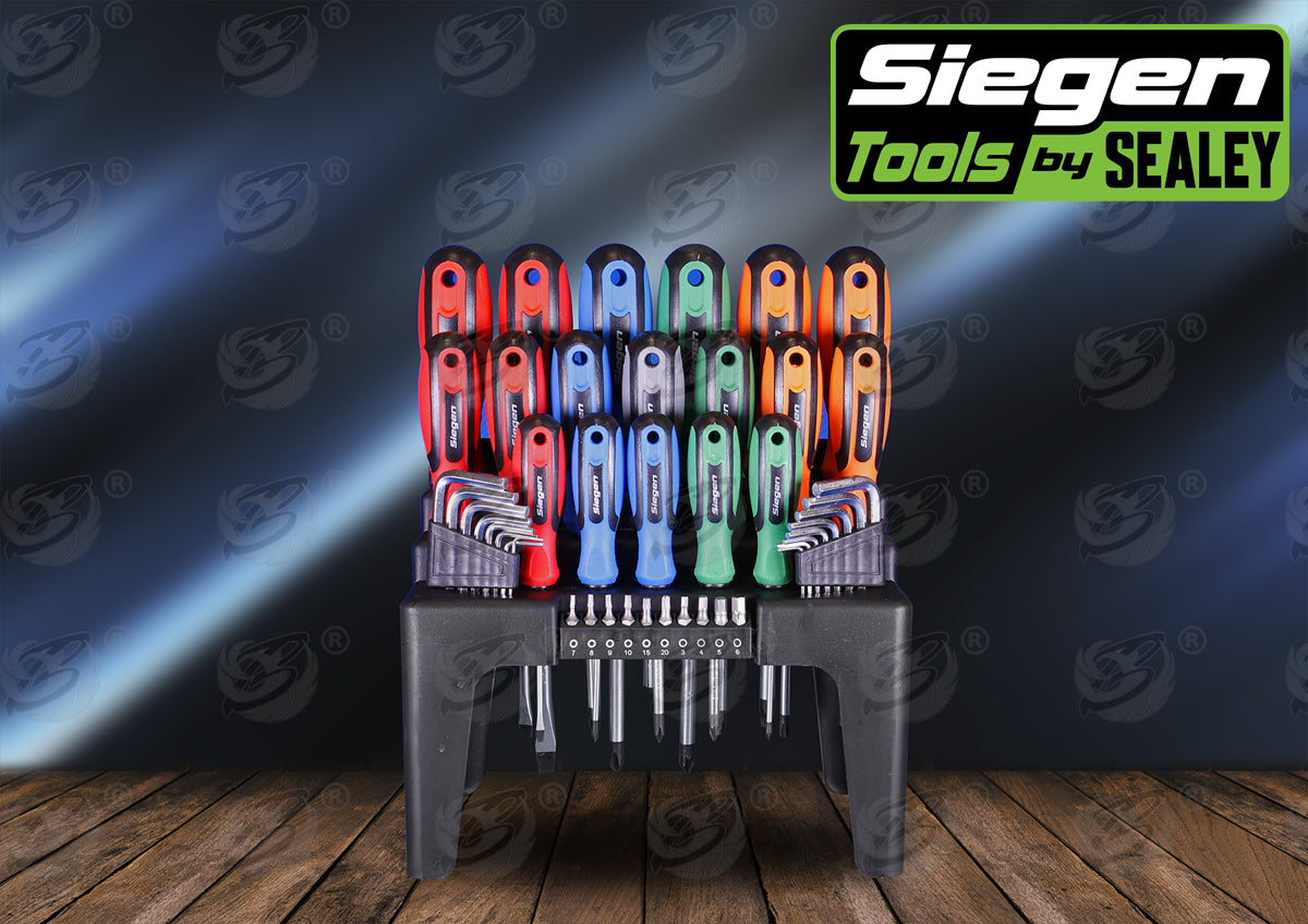 SIEGEN 44PCS MAGNETIC SCREWDRIVER, HEX KEY & BIT SET