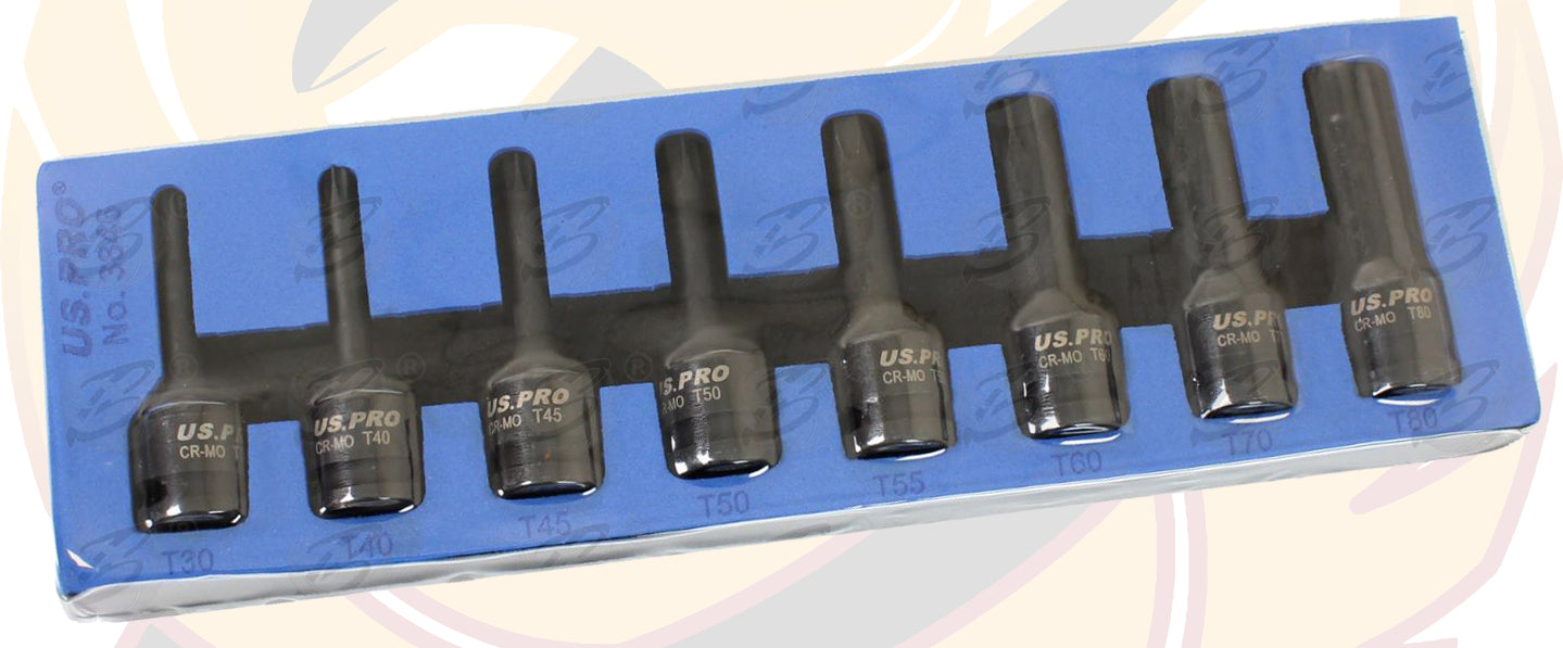 US PRO 28PCS HEX - TORX - SPLINE IMPACT BIT SOCKETS