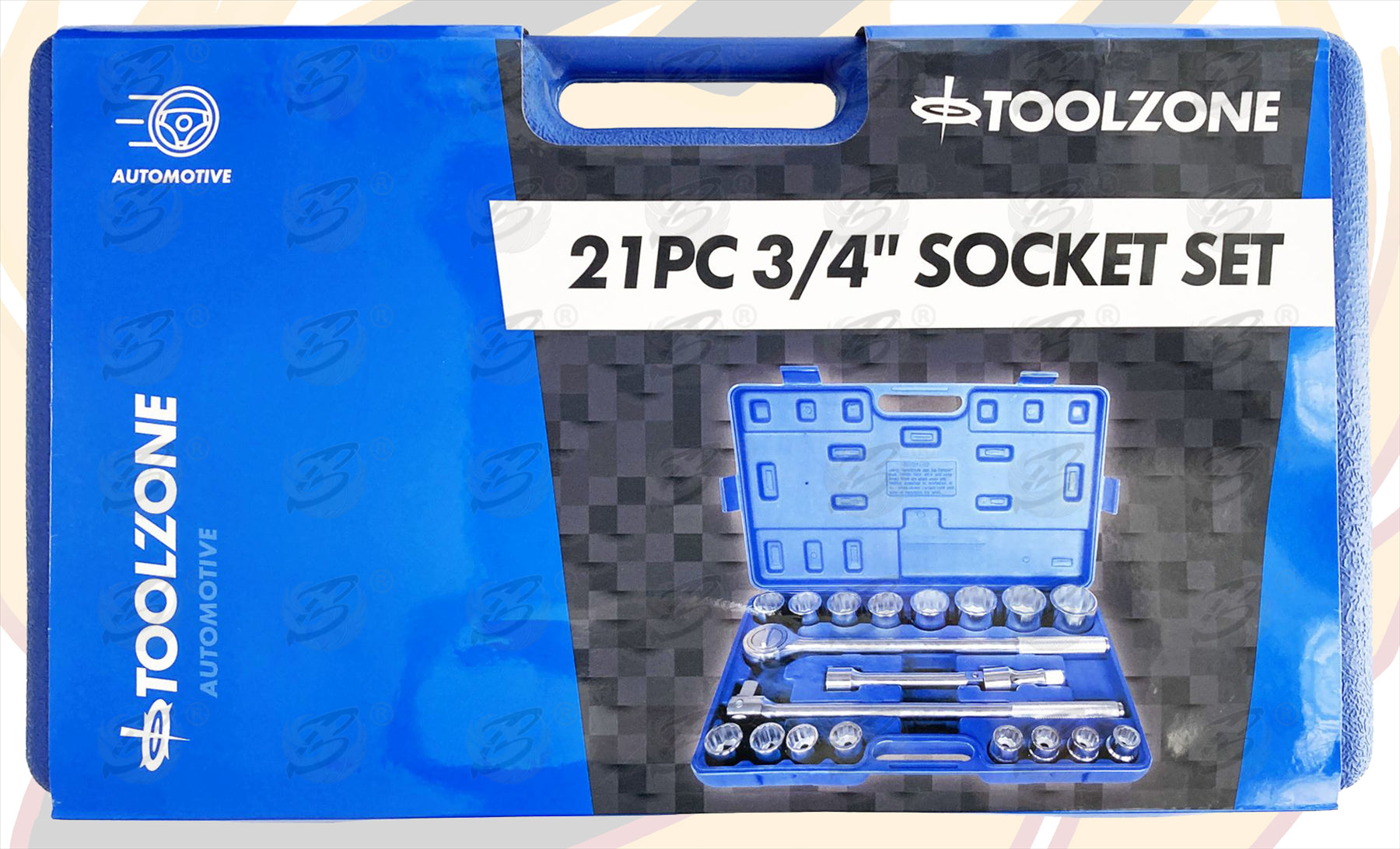 TOOLZONE 21PCS 3/4" DRIVE 12 POINT SOCKET SET 19MM - 50MM