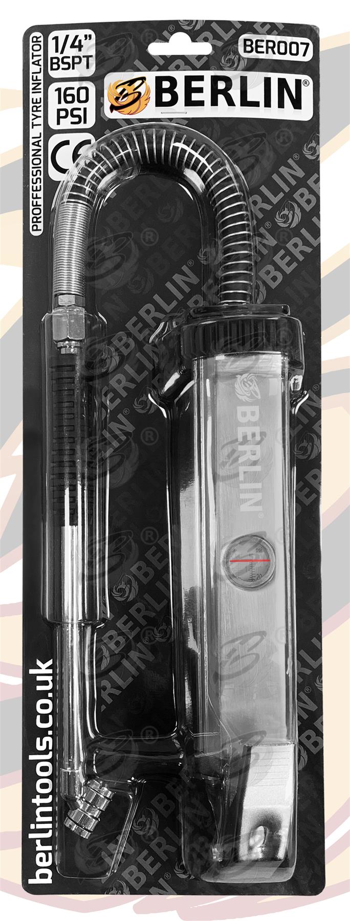 BERLIN PROFESSIONAL TYRE INFLATOR 0 - 160 PSI