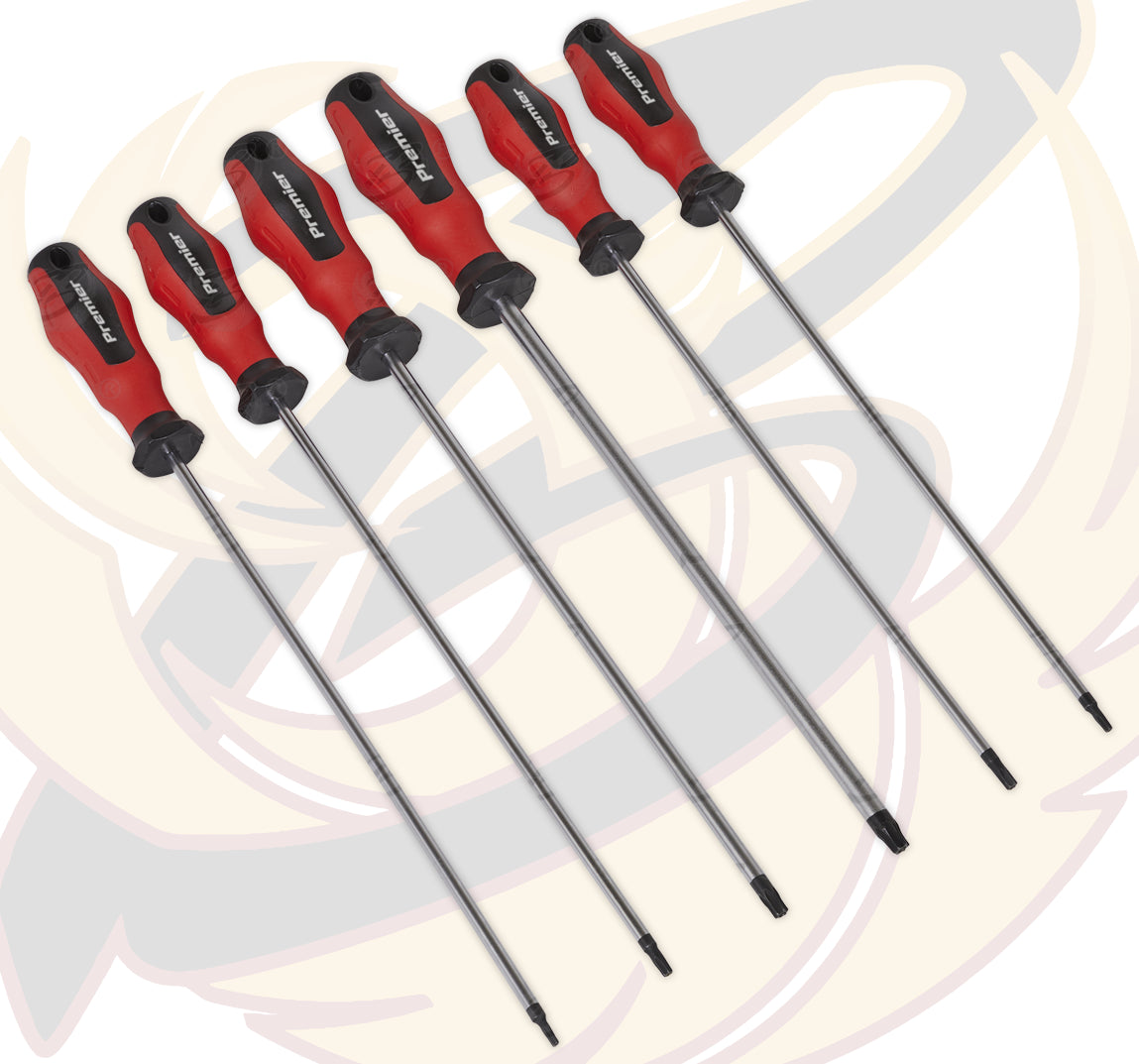SEALEY 6PCS EXTRA LONG MAGENTIC TAMPERPROOF TORX SCREWDRIVERS T10 - T40