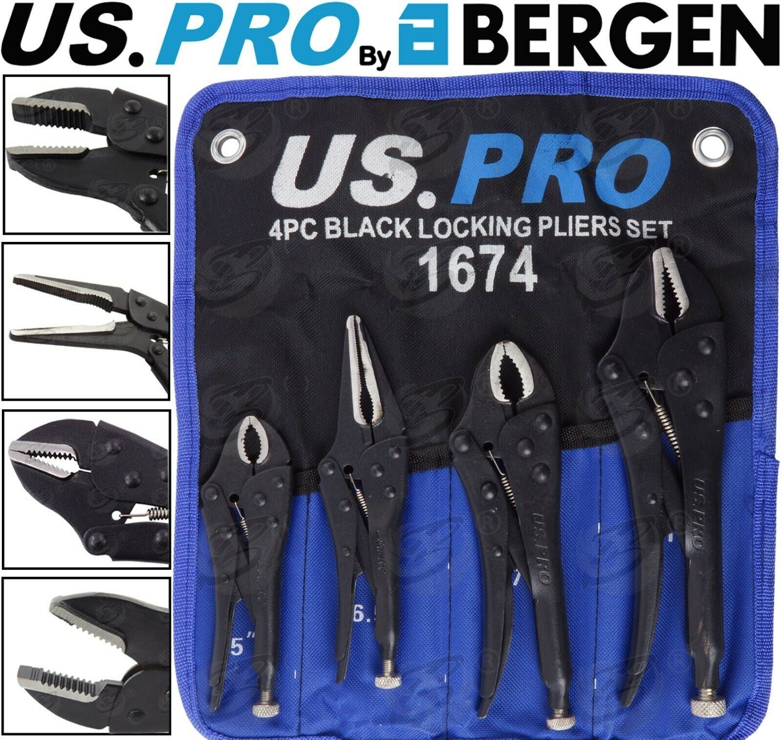 US PRO 4PCS LOCKING PLIERS