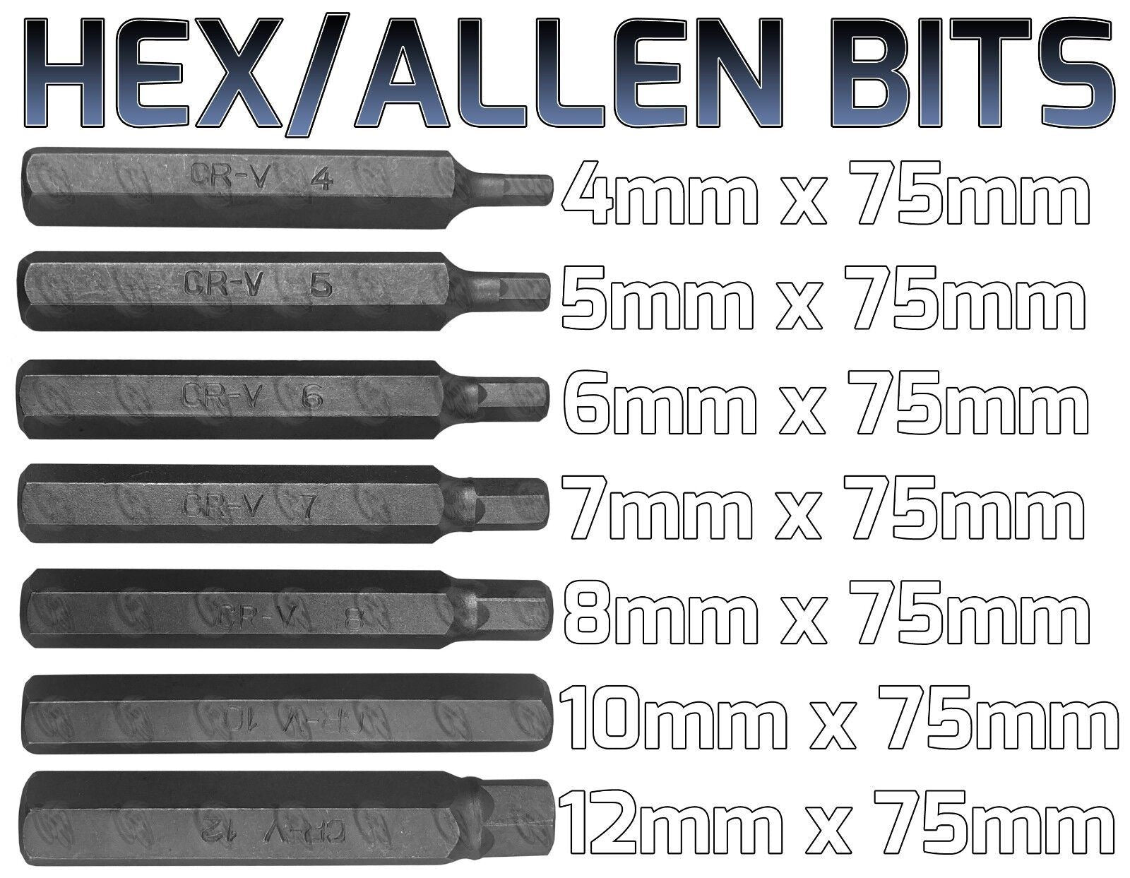 TOOLZONE 40PCS HEX - TORX - SPLINE BIT SOCKETS
