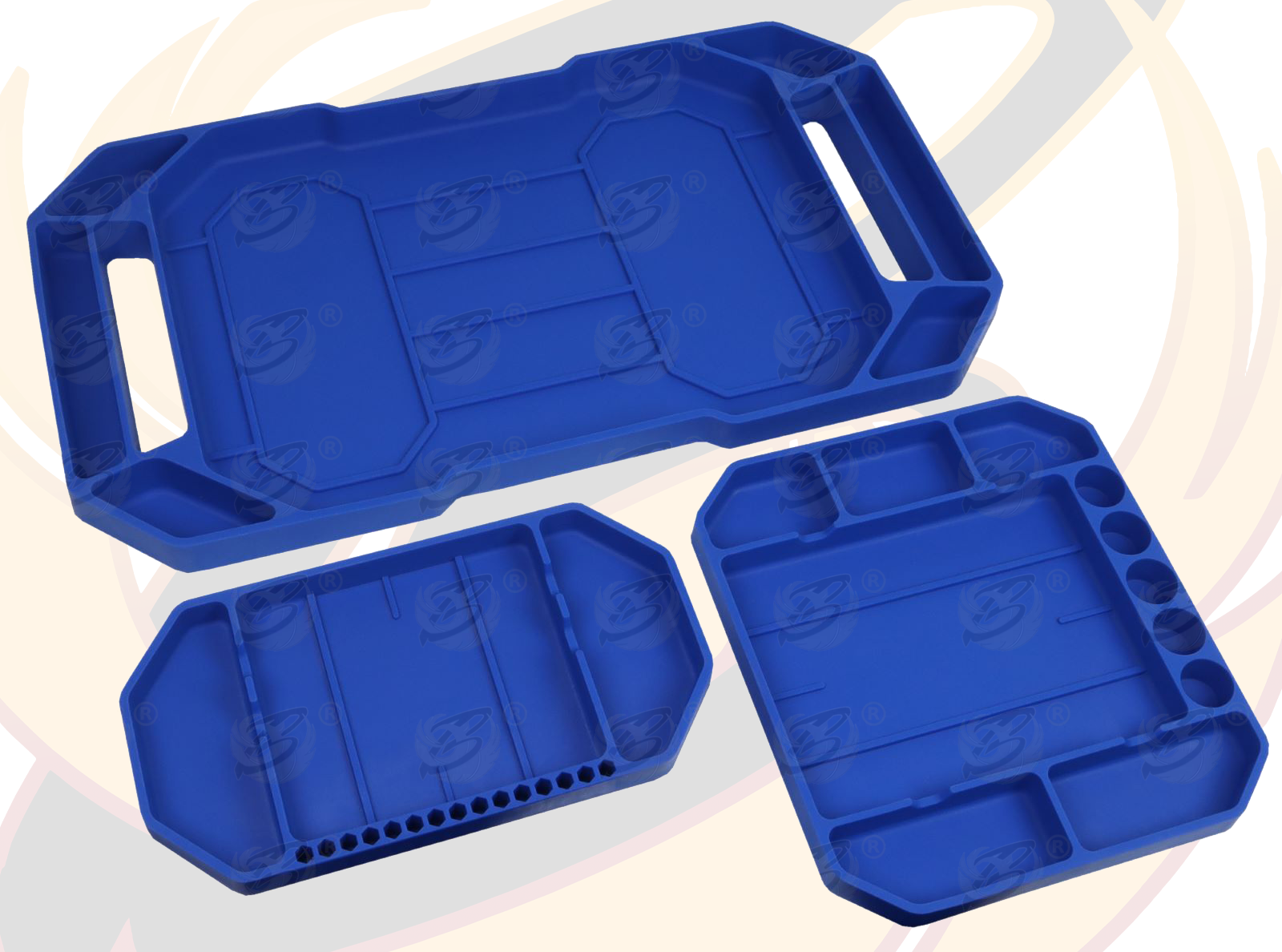 US Pro 3 Piece Non Slip Flexible Tool Trays ( 6890 )