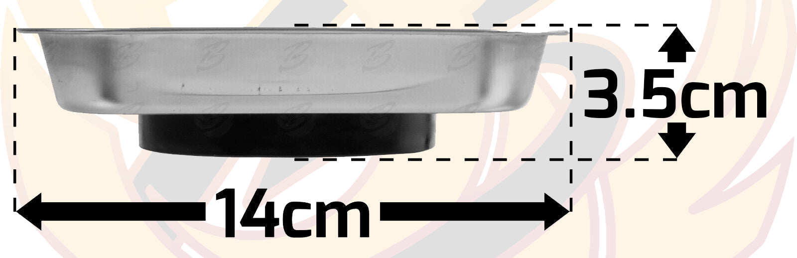 BLUESPOT 9" STAINLESS STEEL DOUBLE MAGNETIC PARTS TRAY