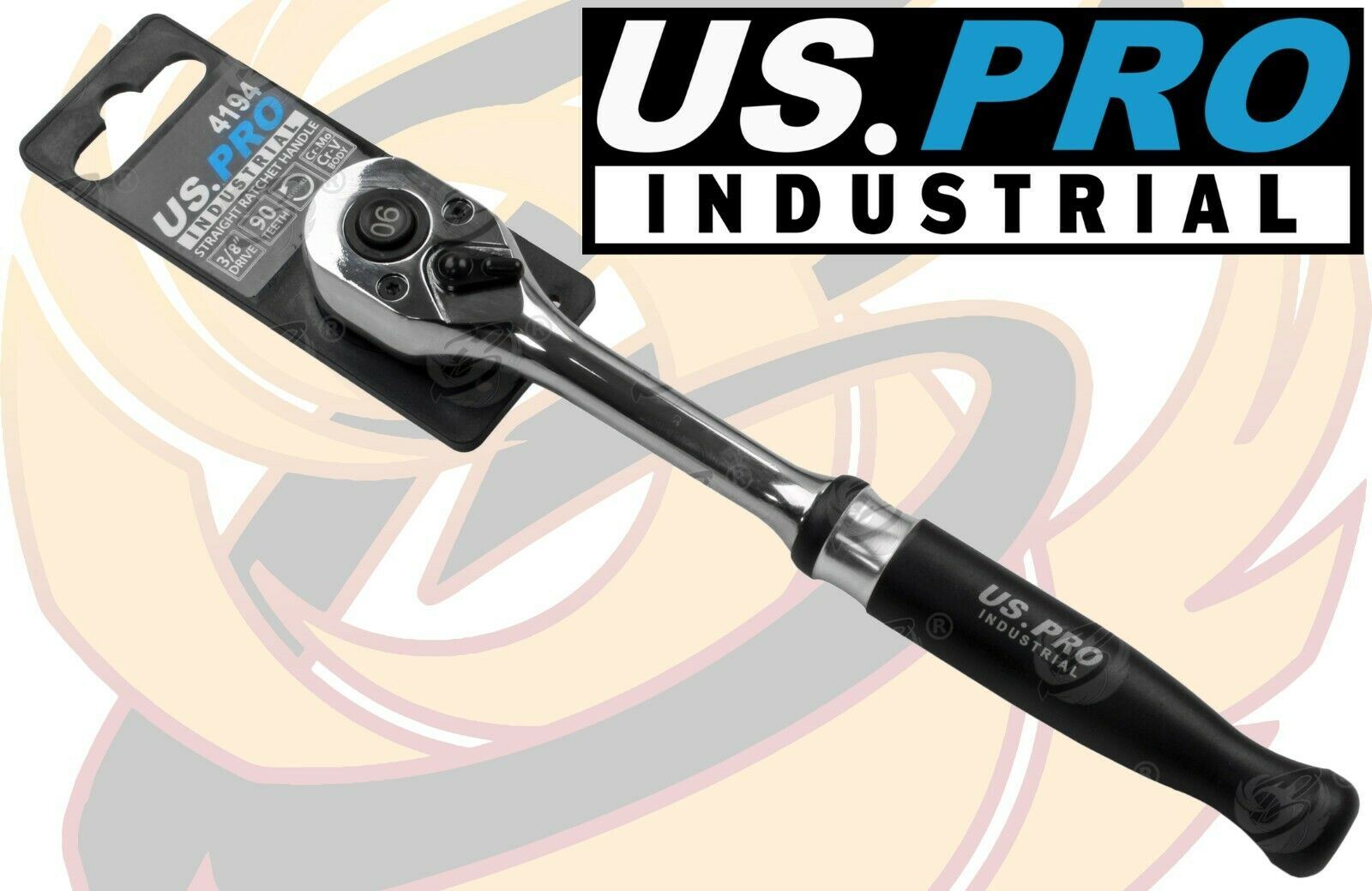 US PRO INDUSTRIAL 3/8" DRIVE 90 TOOTH RATCHET HANDLE