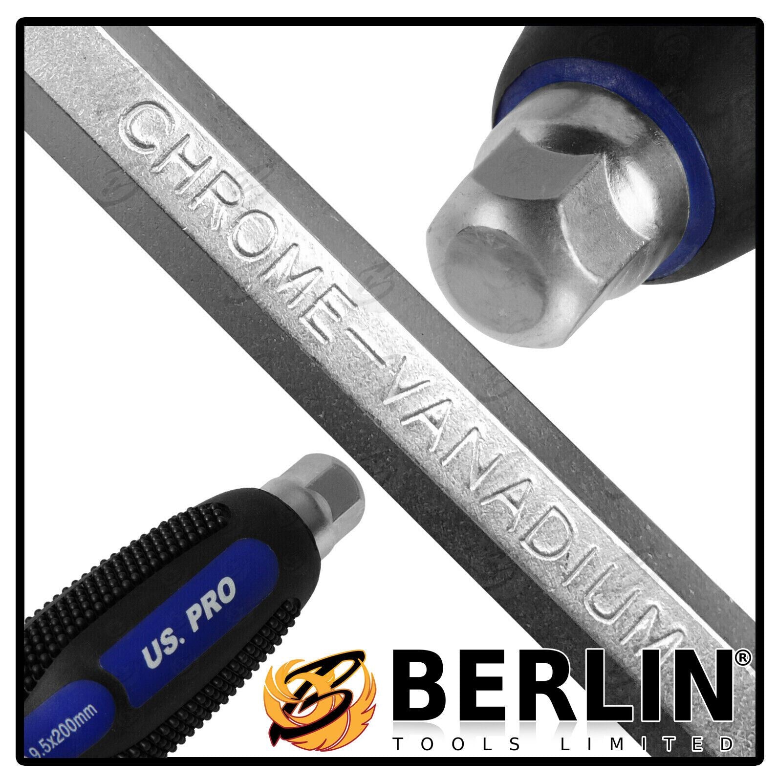 US Pro 12 Piece Magnetic Go Through Screwdriver Set ( Slotted - PHillips ) 1610