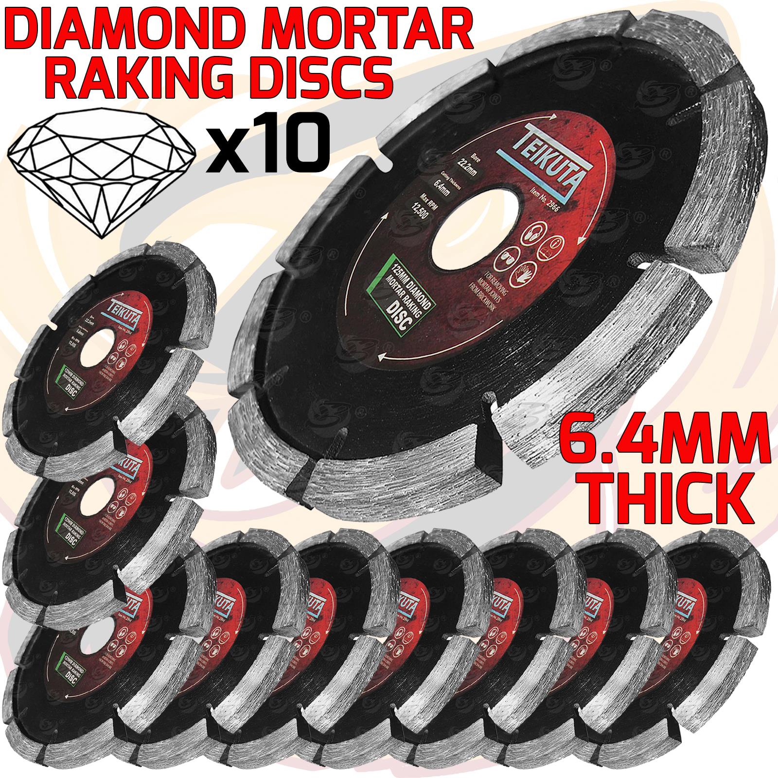 TEIKUTA 4.9" ( 125MM ) MORTAR RAKING DISC ( X 10 )