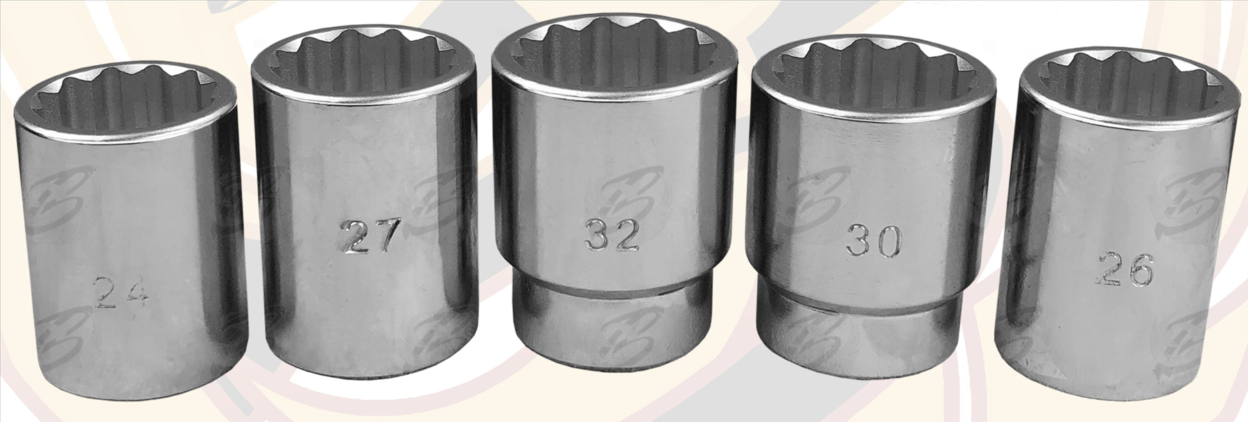 TOOLZONE 21PCS 3/4" DRIVE 12 POINT SOCKET SET 19MM - 50MM