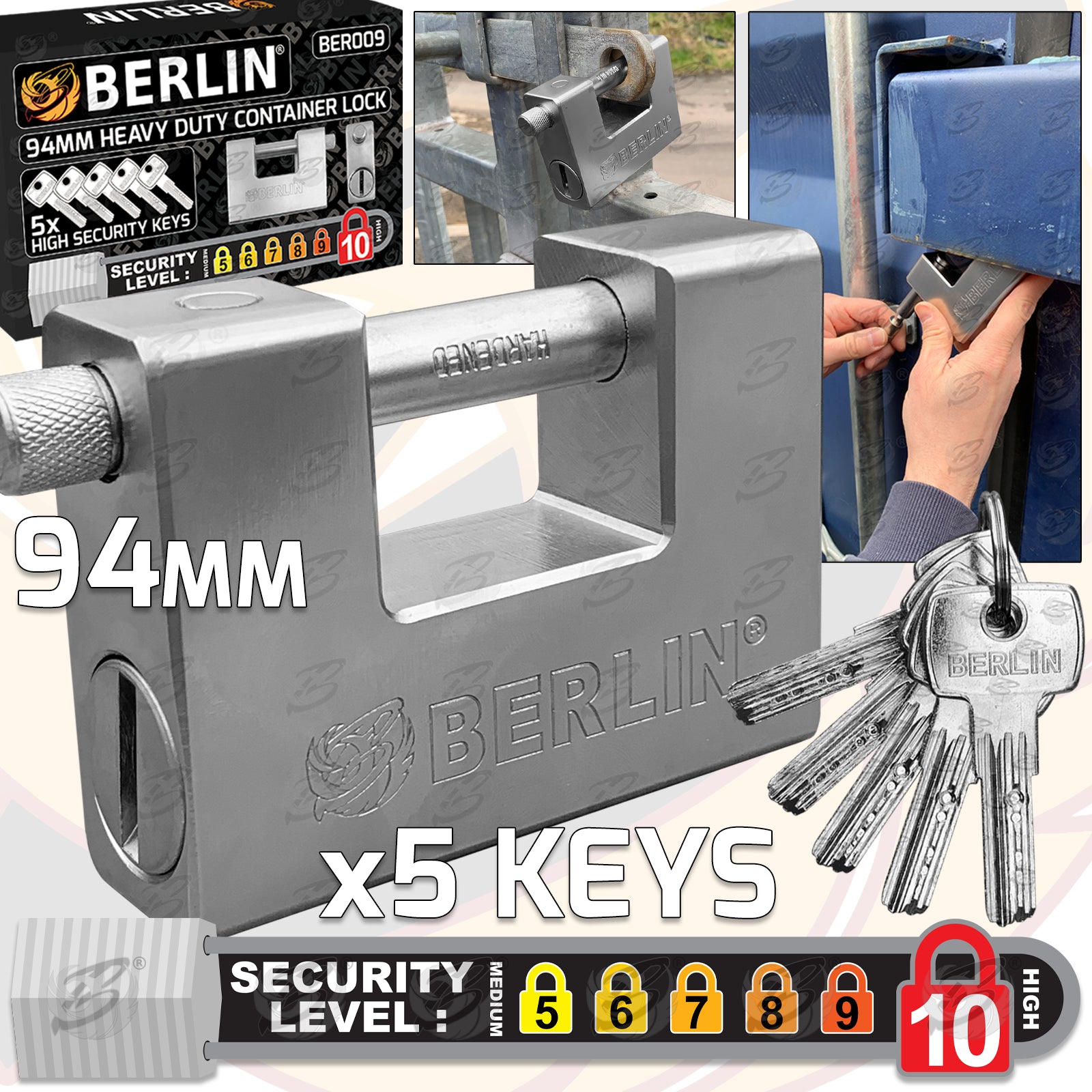 BERLIN 95MM SHUTTER "C" TYPE / CONTAINER PADLOCK