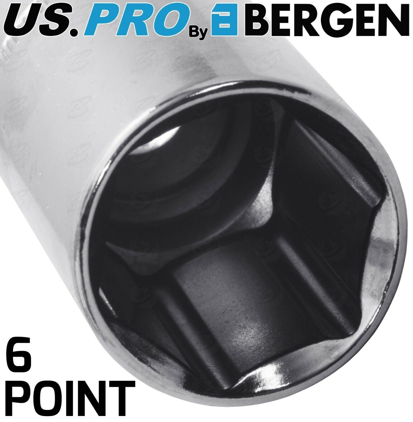 US Pro 8 Piece 1/2" Drive 6 Point Deep Sockets 13mm - 24mm 3241