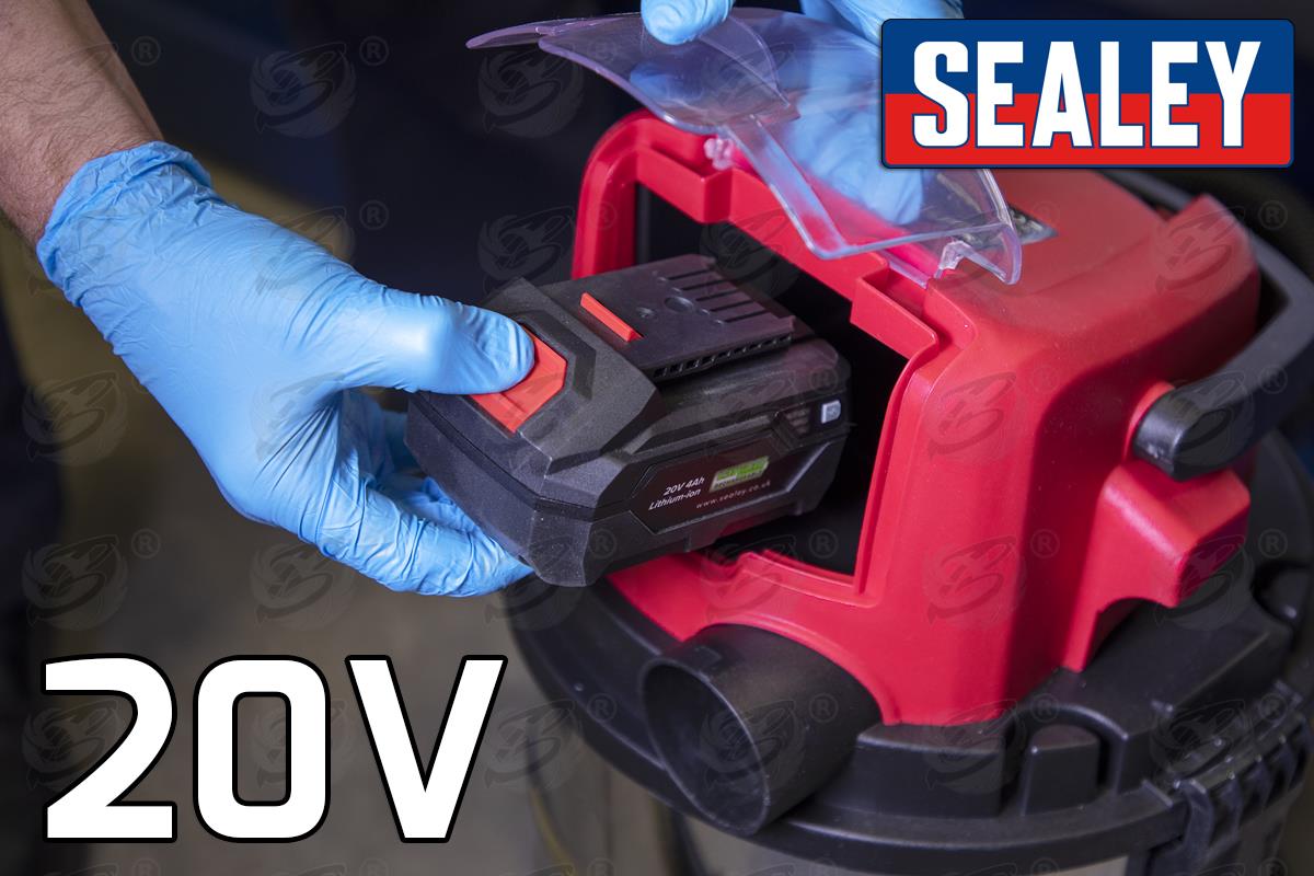 SEALEY CORDLESS WET & DRY VACUUM CLEANER 20V 4AH