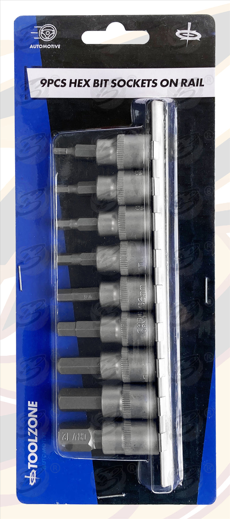 TOOLZONE 9PCS 3/8" DRIVE HEX BIT SOCKETS H3 - H12