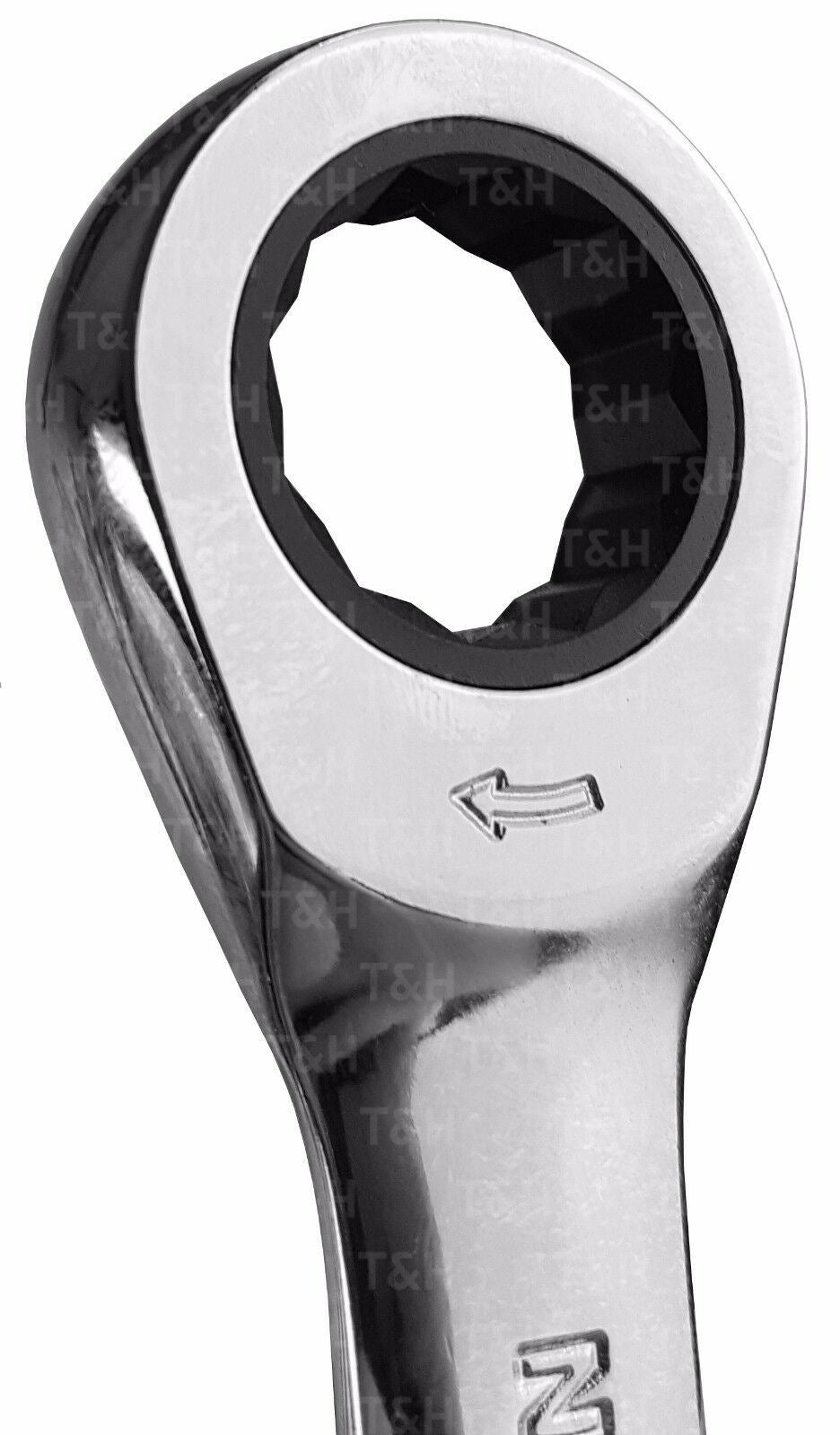 US PRO 12PCS STUBBY COMBINATION RATCHET SPANNERS