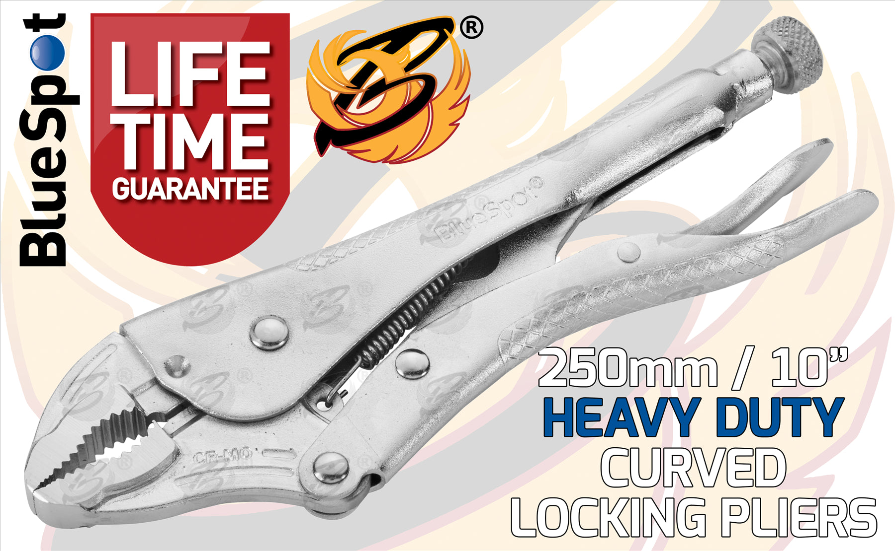 BLUESPOT 250MM (10") HEAVY DUTY CURVED LOCKING PLIER
