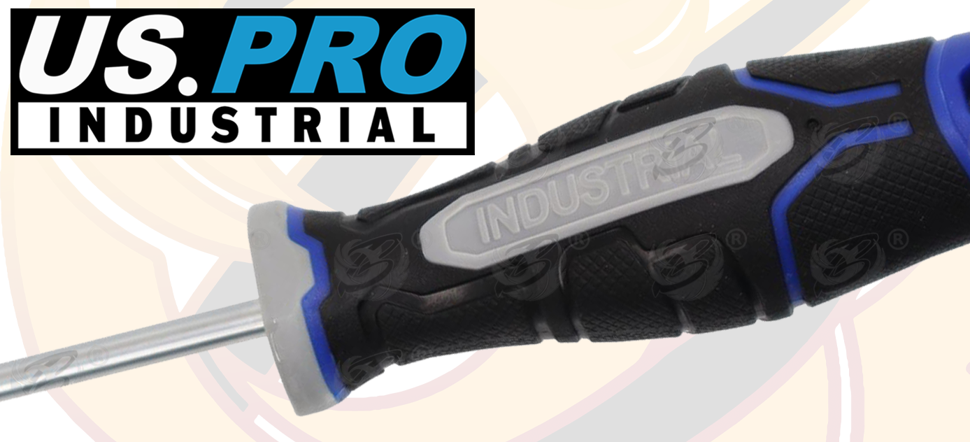 US Pro Industrial 6 Piece Magnetic Go Thru Screwdrivers ( Slotted - PHillips ) 4613