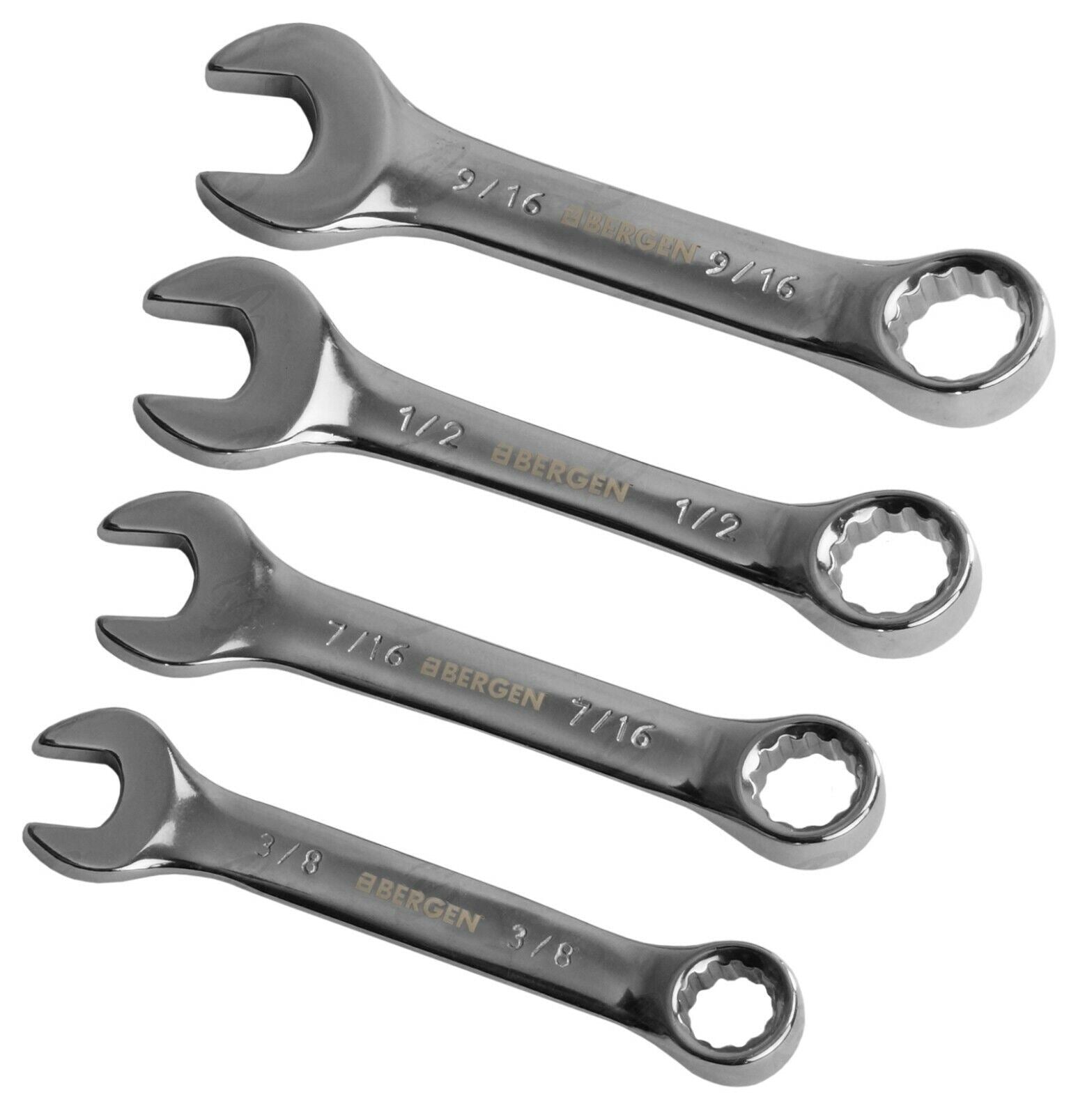 US Pro 7 Piece Stubby Sae Combination Spanners 3/8" - 3/4" 2248