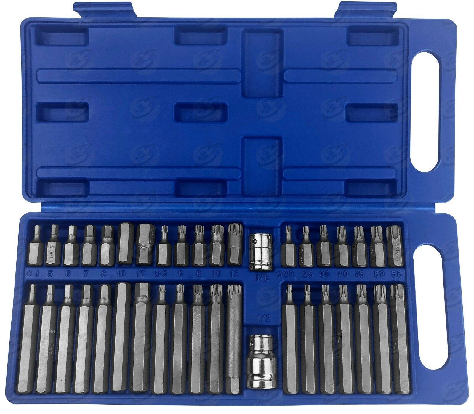 US PRO 40PCS HEX - TORX - SPLINE BIT SOCKETS