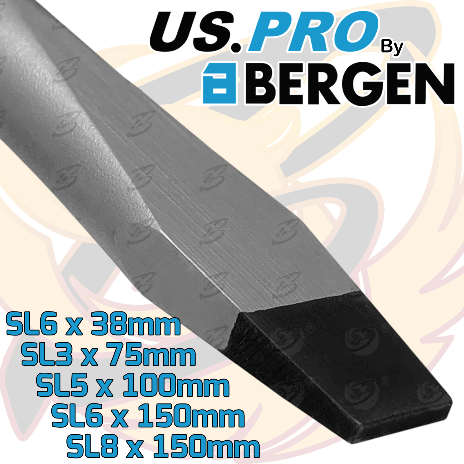 US Pro 10 Piece Go Through Screwdriver Set PH & SL ( 4634 )