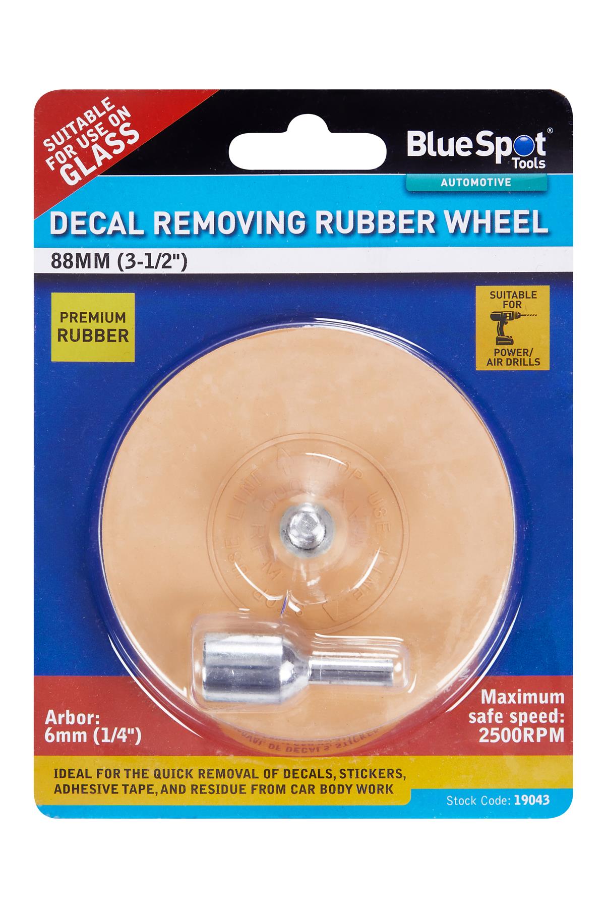 BlueSpot 88mm ( 3 1/2" ) Decal Removing Rubber Wheel 19043