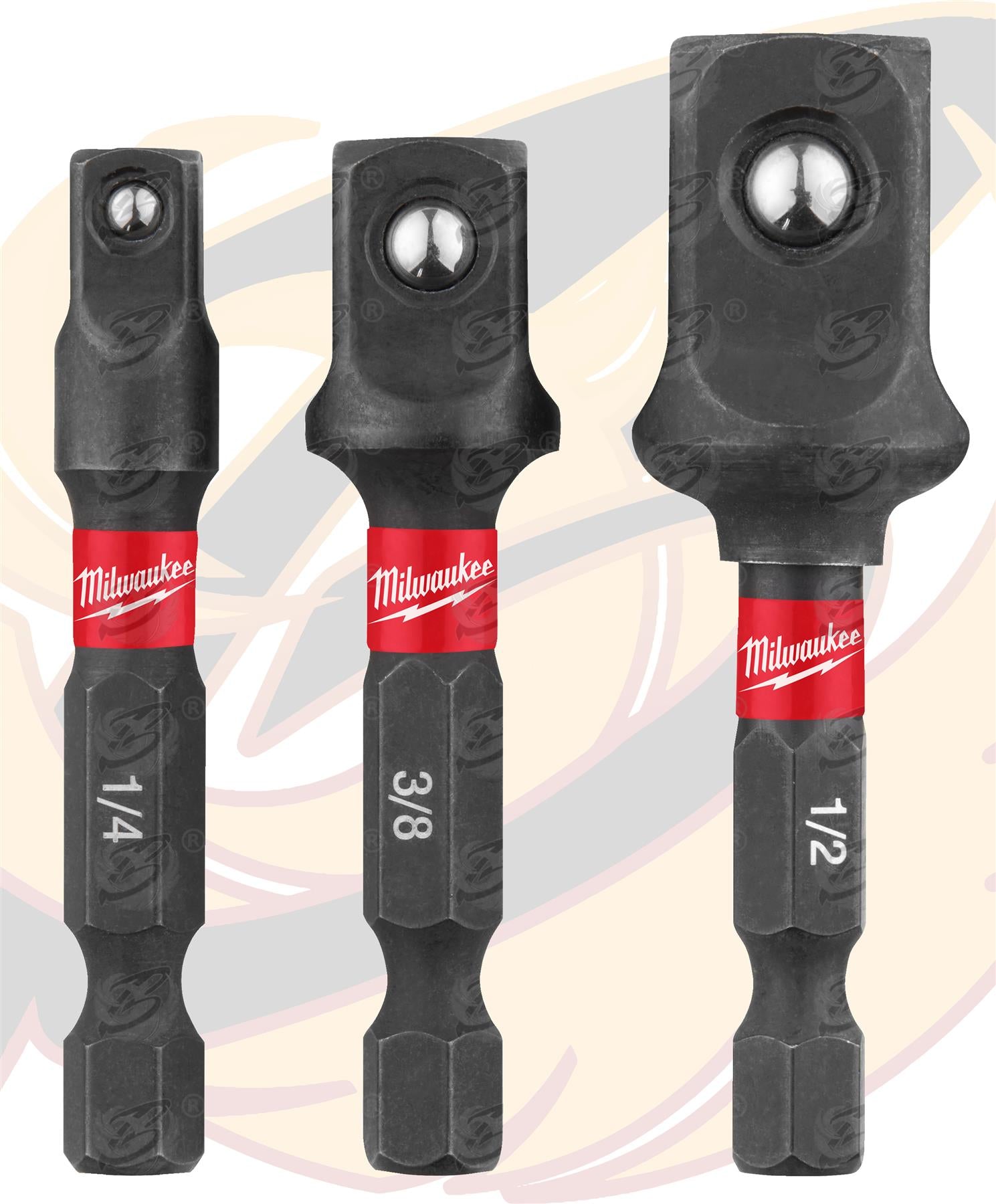 MILWAUKEE 3PCS IMPACT DRILL ADAPTERS