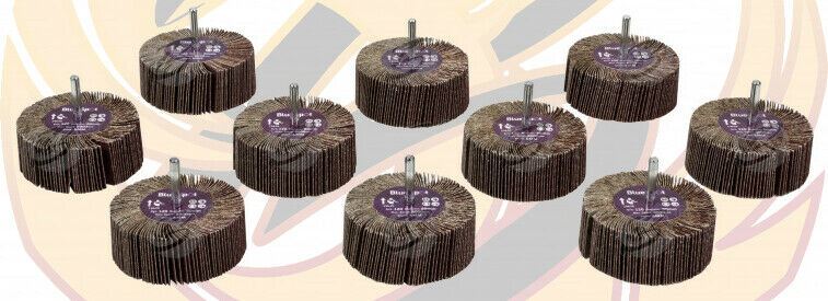 BLUESPOT 10PCS FLAP WHEEL DISCS ( 120 GRIT - 80MM )