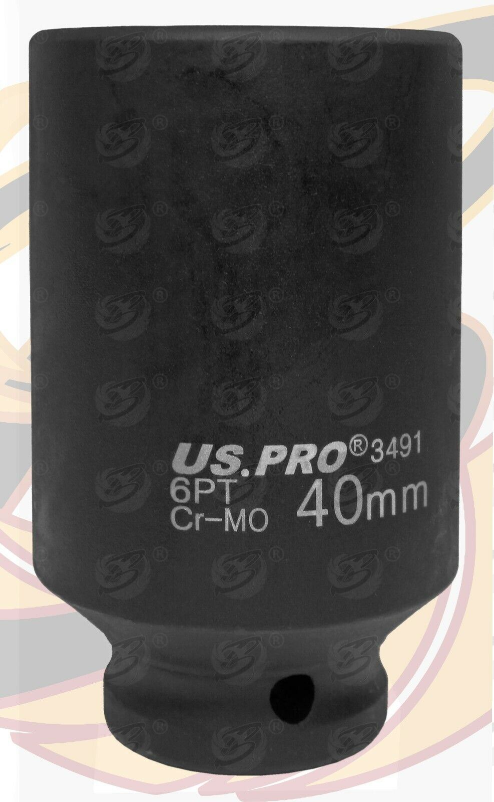 US Pro 40mm 1/2" Drive 6 Point Deep Impact Socket ( Single ) 3491