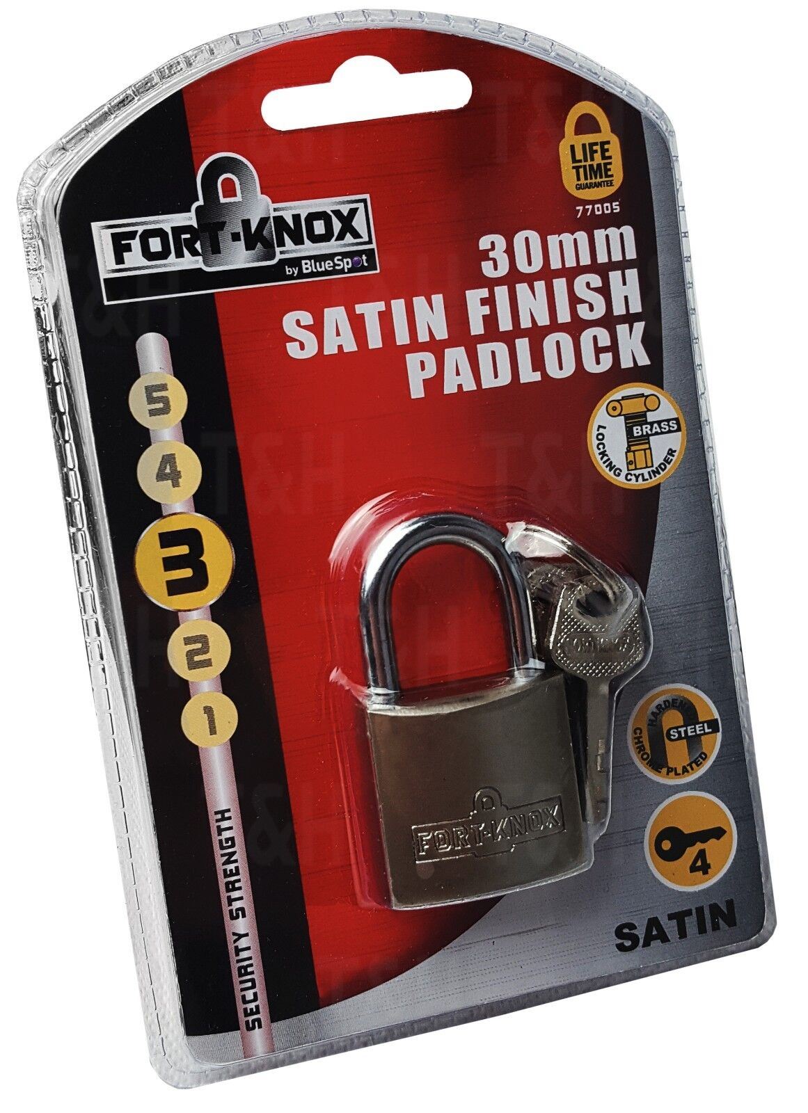 BlueSpot 30mm Satin Finish Padlock 77005