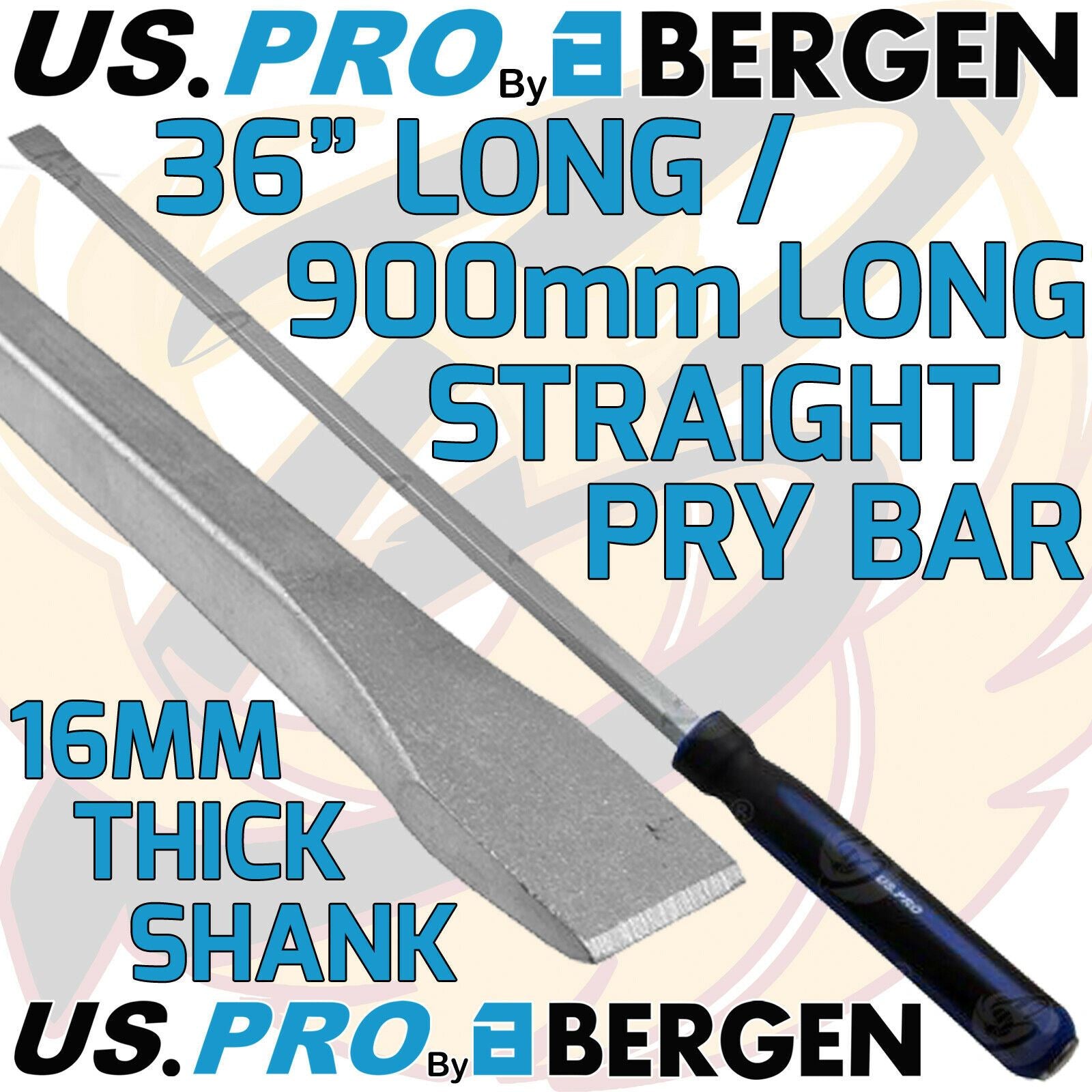 US PRO 36" EXTRA LONG STRAIGHT GO - THROUGH PRY BAR