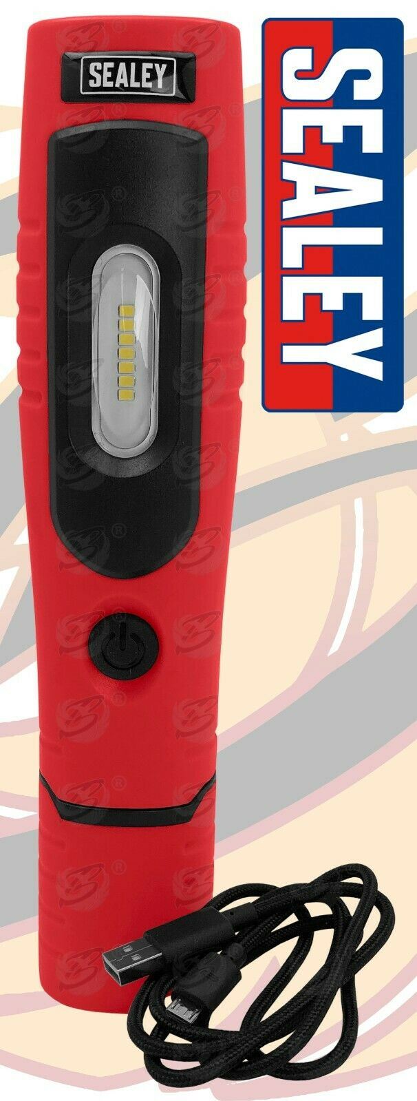 SEALEY RECHARGEABLE SMD LED LI - ION WORK LIGHT ( RED )