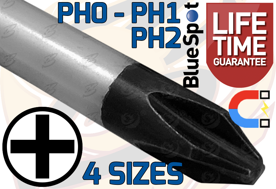 BlueSpot 9 Piece Magnetic Screwdriver Set ( Slotted - PHillips ) ( 12060 )