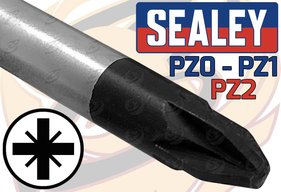 SEALEY 7PCS MAGNETIC SCREWDRIVERS ( SLOTTED - POZIDRIVE ) ( GREEN )