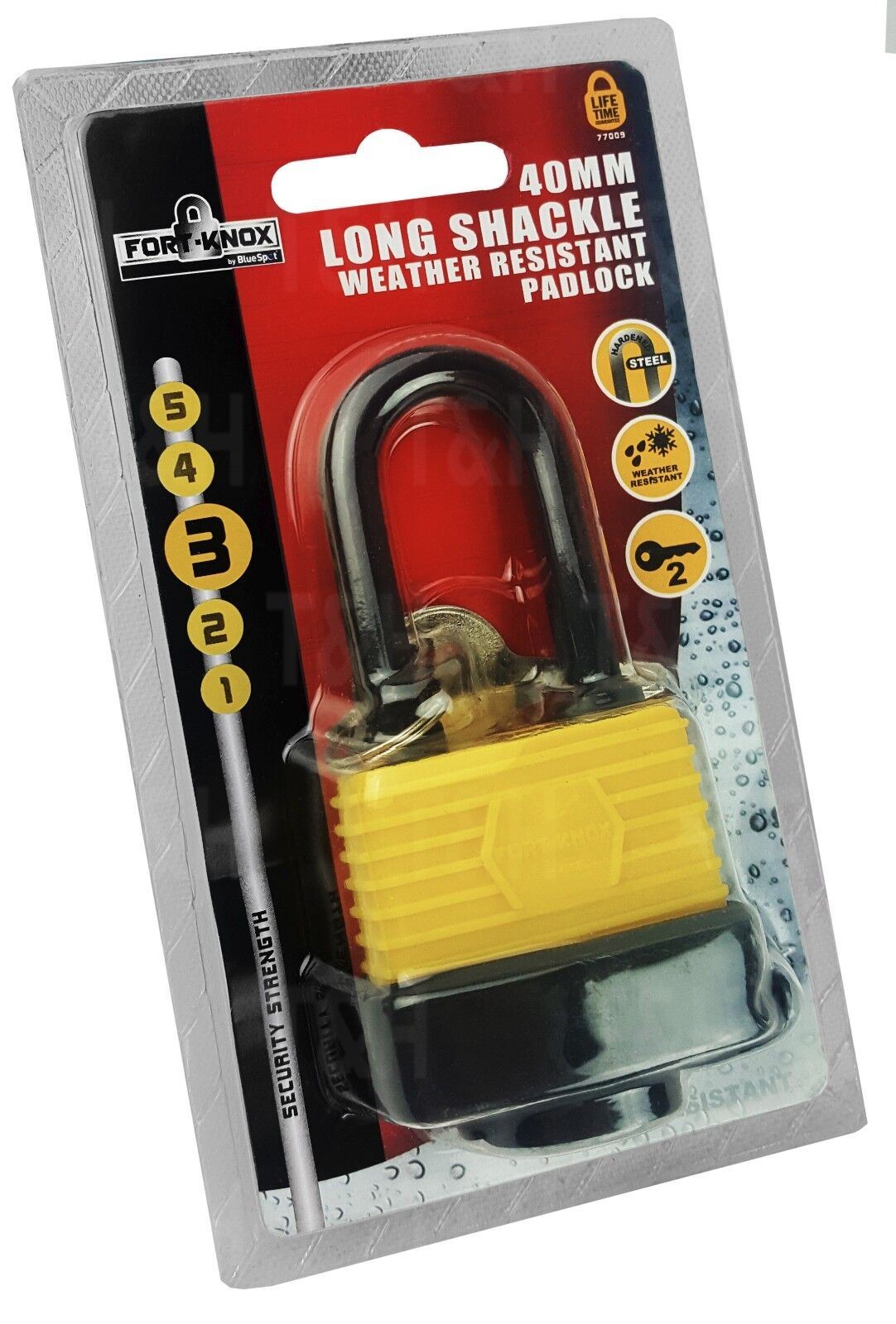 BlueSpot 40mm Long Shackle Weather Resistant Padlock 77009