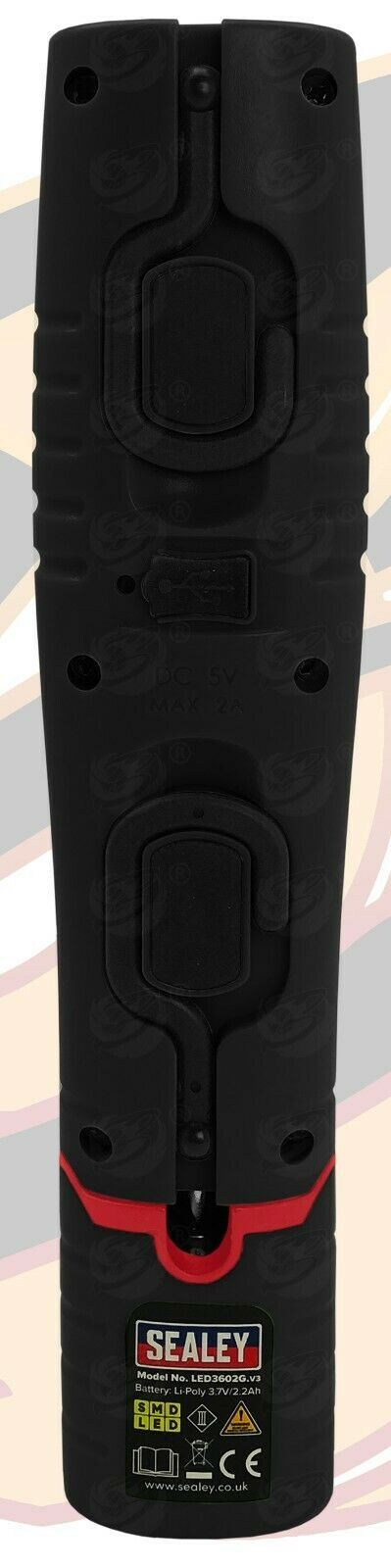 SEALEY RECHARGEABLE SMD LED LI - ION WORK LIGHT ( BLACK )