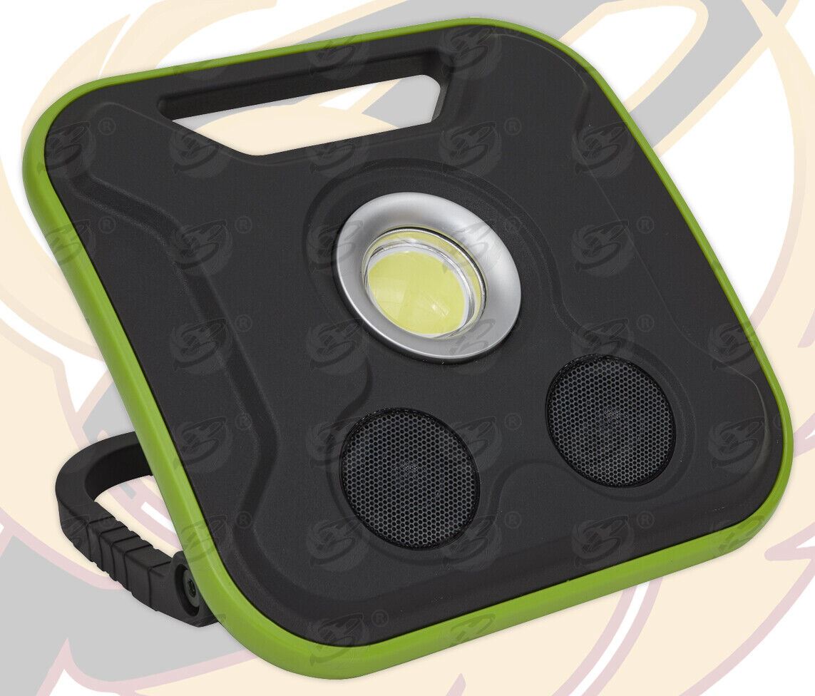 SEALEY RECHARGEABLE COB LED LI - ION WORK LIGHT WITH BLUETOOTH SPEAKER