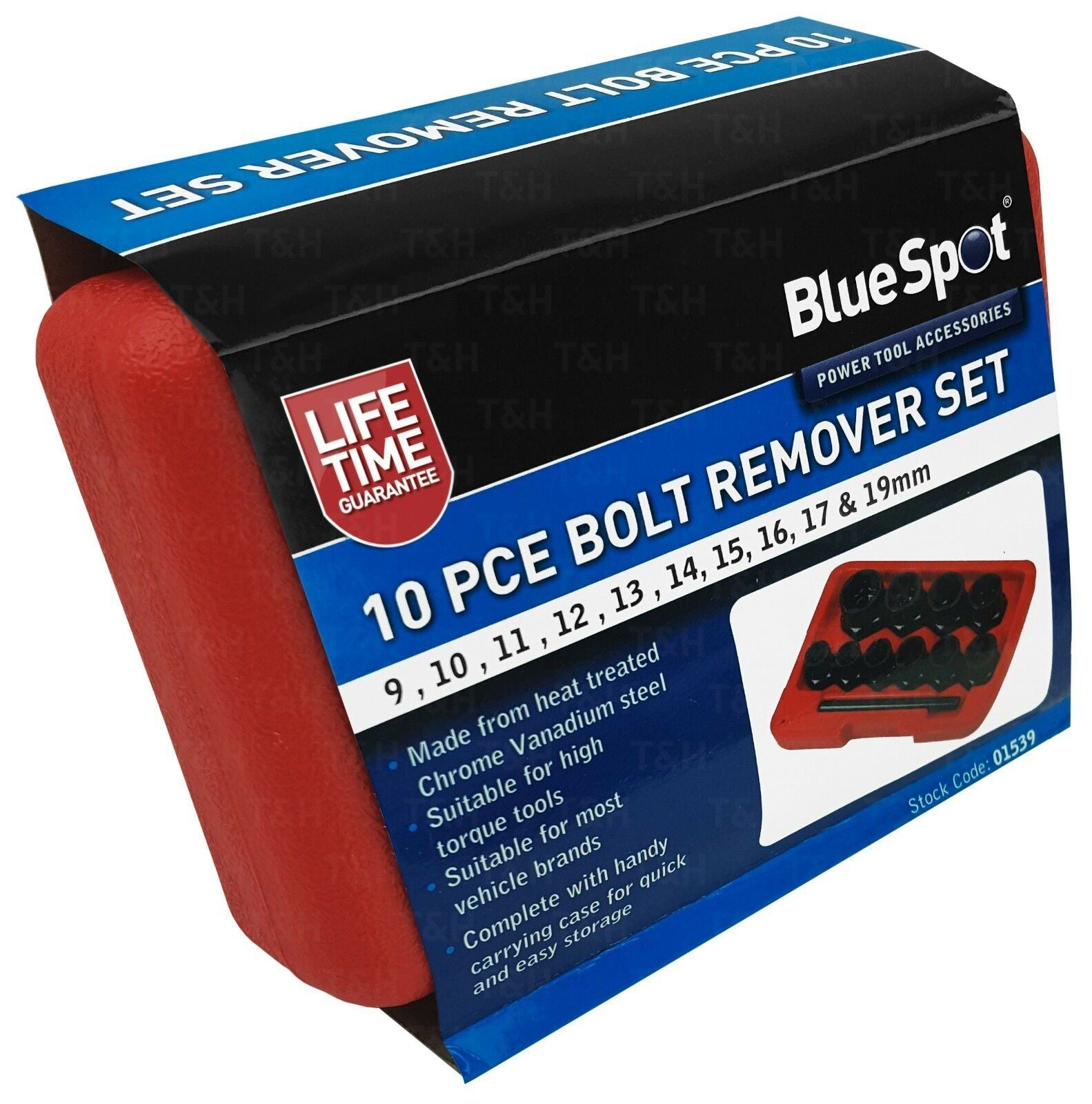 BLUESPOT 10PCS 3/8" DRIVE IMPACT TWIST SOCKETS 9MM - 19MM