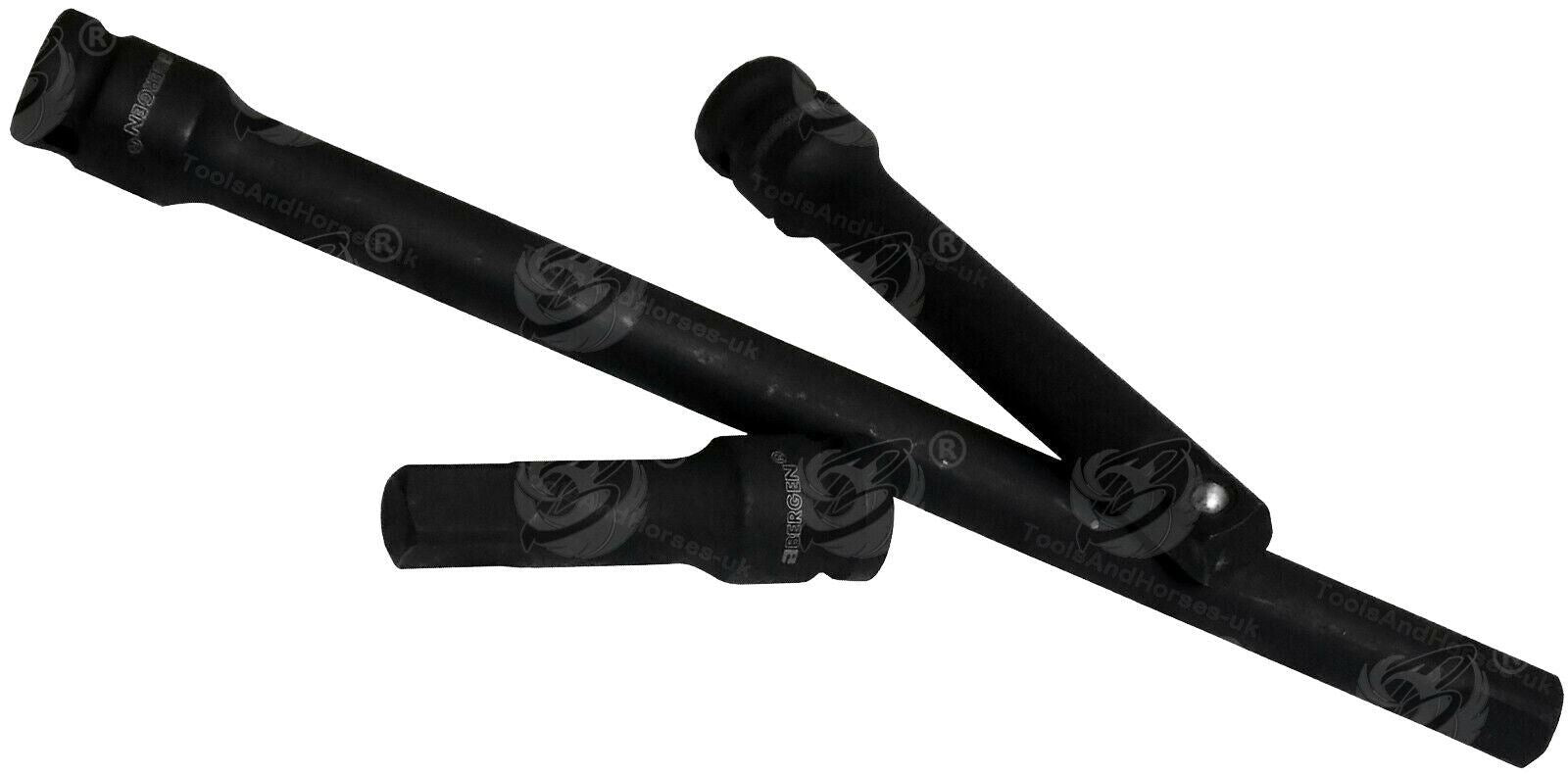 US PRO 1/2" DRIVE 30" LONG BREAKER BAR & 3PCS 1/2" DRIVE IMPACT EXTENSION BARS 75MM - 125MM - 250MM