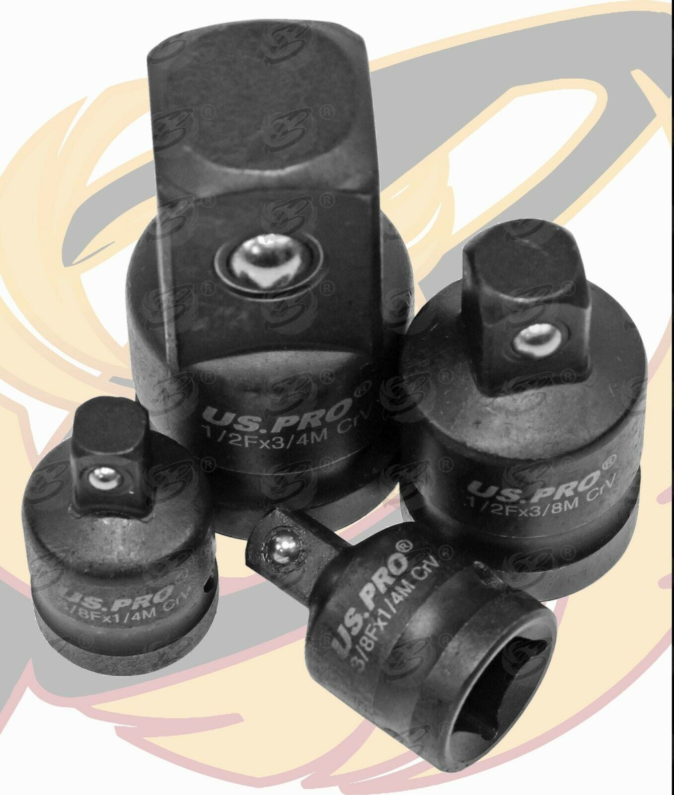 US PRO 8PCS IMPACT SOCKET ADAPTERS ( 1/4" - 3/4" )