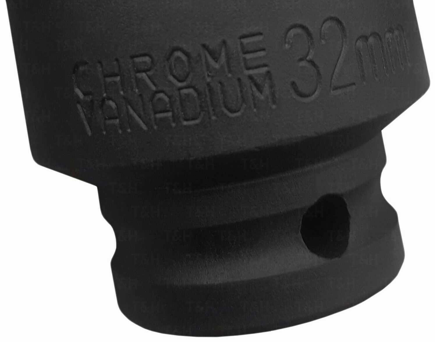 US PRO 1/2" DRIVE 30" LONG BREAKER BAR & 13PCS 12 POINT DEEP IMPACT SOCKETS 13MM - 32MM