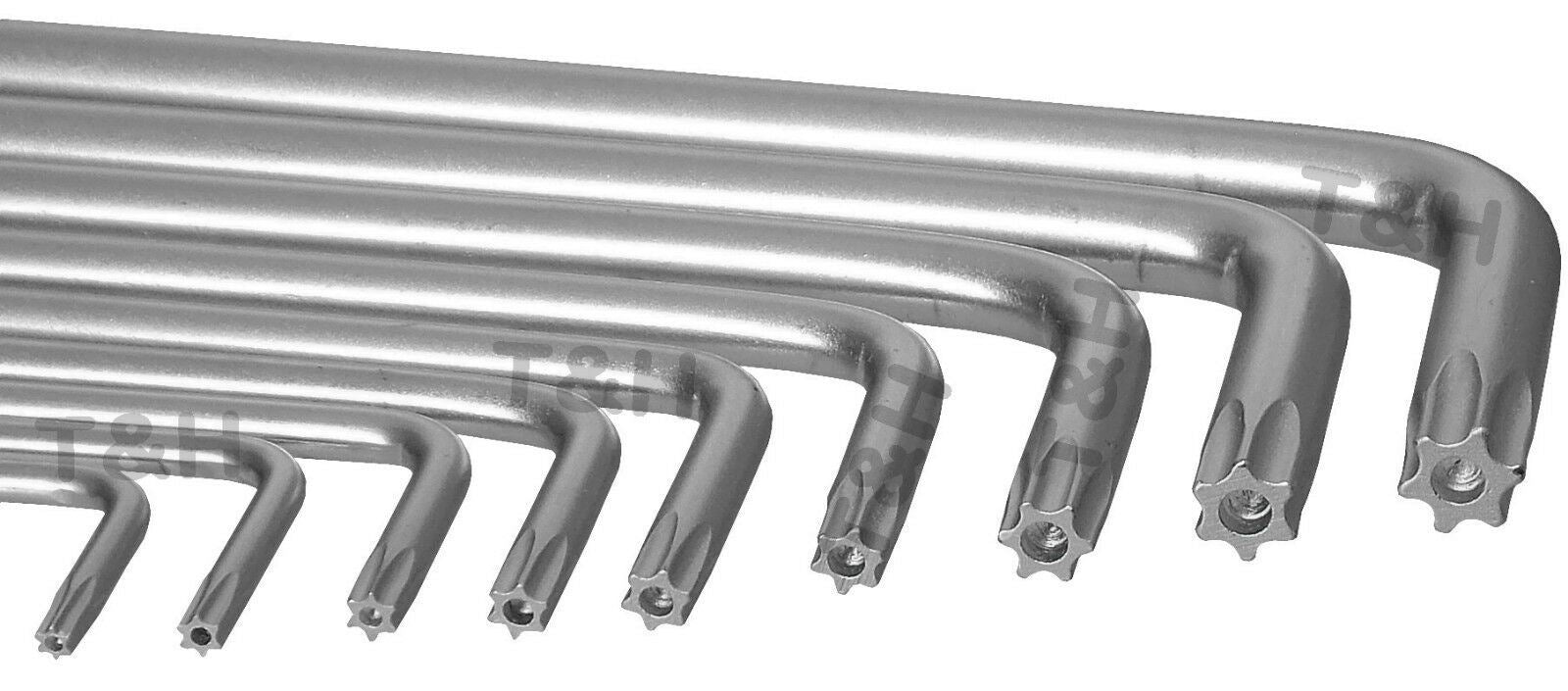 US PRO 9PCS EXTRA LONG TORX KEY SET T10 - T50