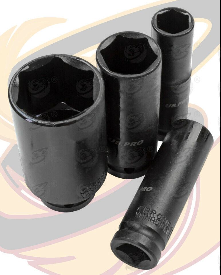 US PRO 13PCS 1/2" DRIVE 6 POINT SAE DEEP IMPACT SOCKETS 7/16" - 1 1/4"
