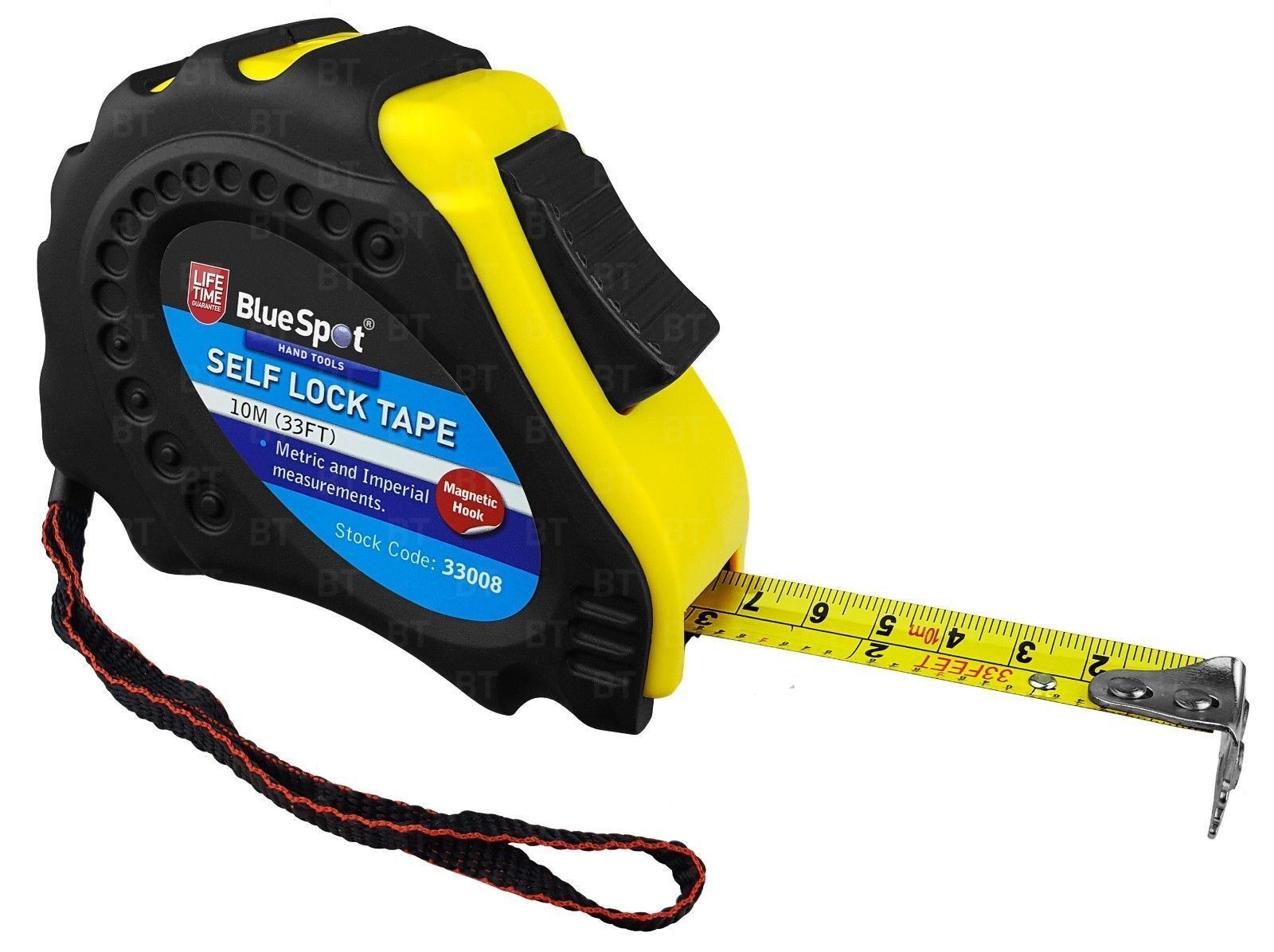 BlueSpot 10M ( 33 Foot ) Selfing Locking Tape Measure 33008