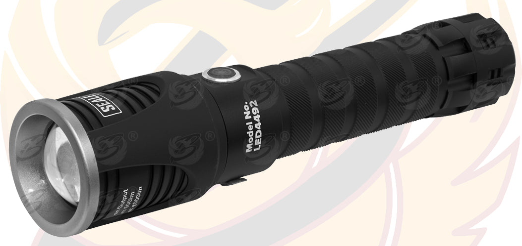 SEALEY RECHARGEABLE LI - ION SMD LED TORCH 10W 300LM - 1000LM