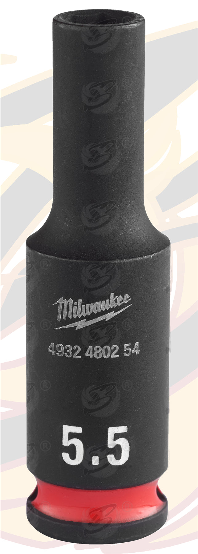 MILWAUKEE 5.5MM 1/4" DRIVE 6 POINT DEEP IMPACT SOCKET ( SINGLE )