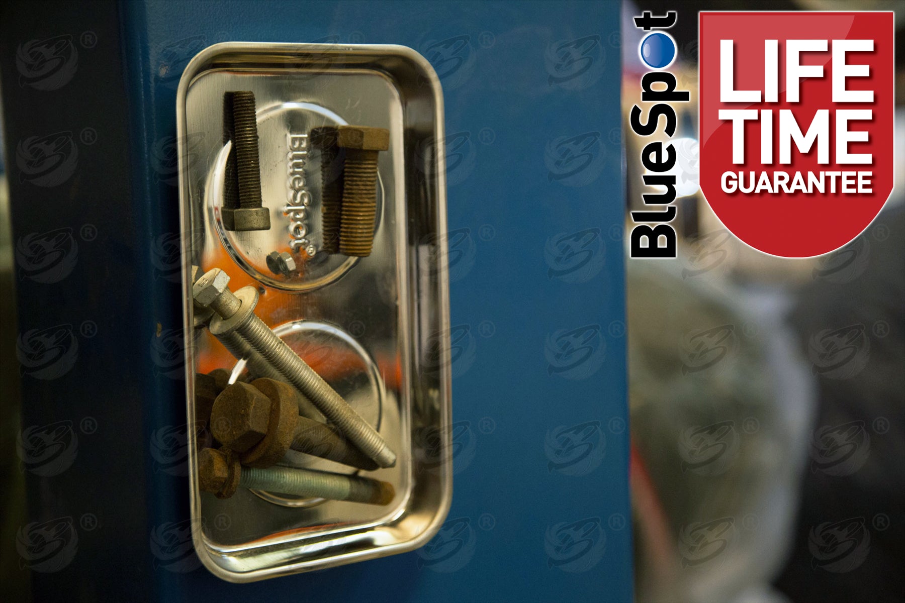 BLUESPOT 9" STAINLESS STEEL DOUBLE MAGNETIC PARTS TRAY