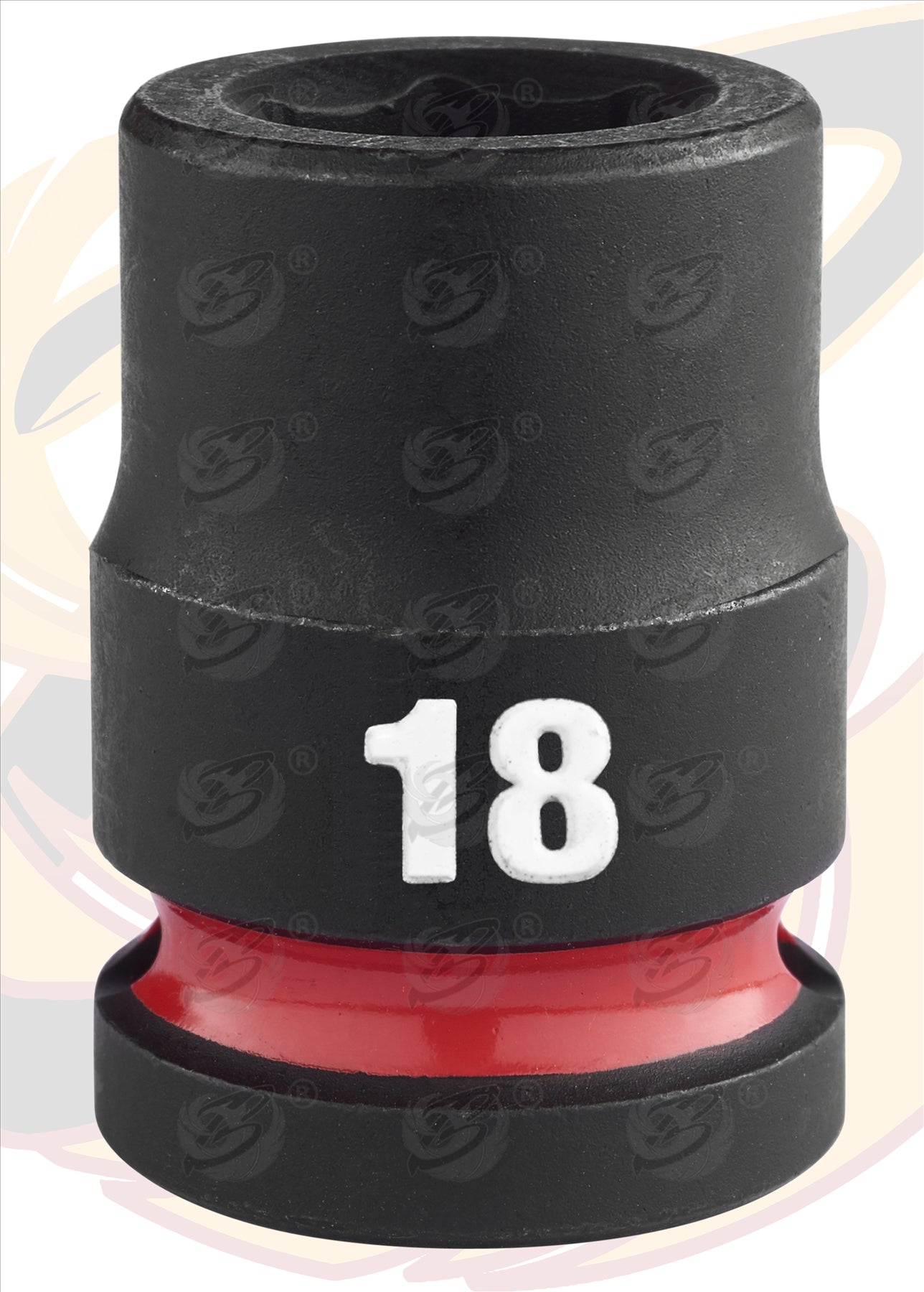 MILWAUKEE 18MM 1/2" DRIVE 6 POINT SHALLOW IMPACT SOCKET ( SINGLE )