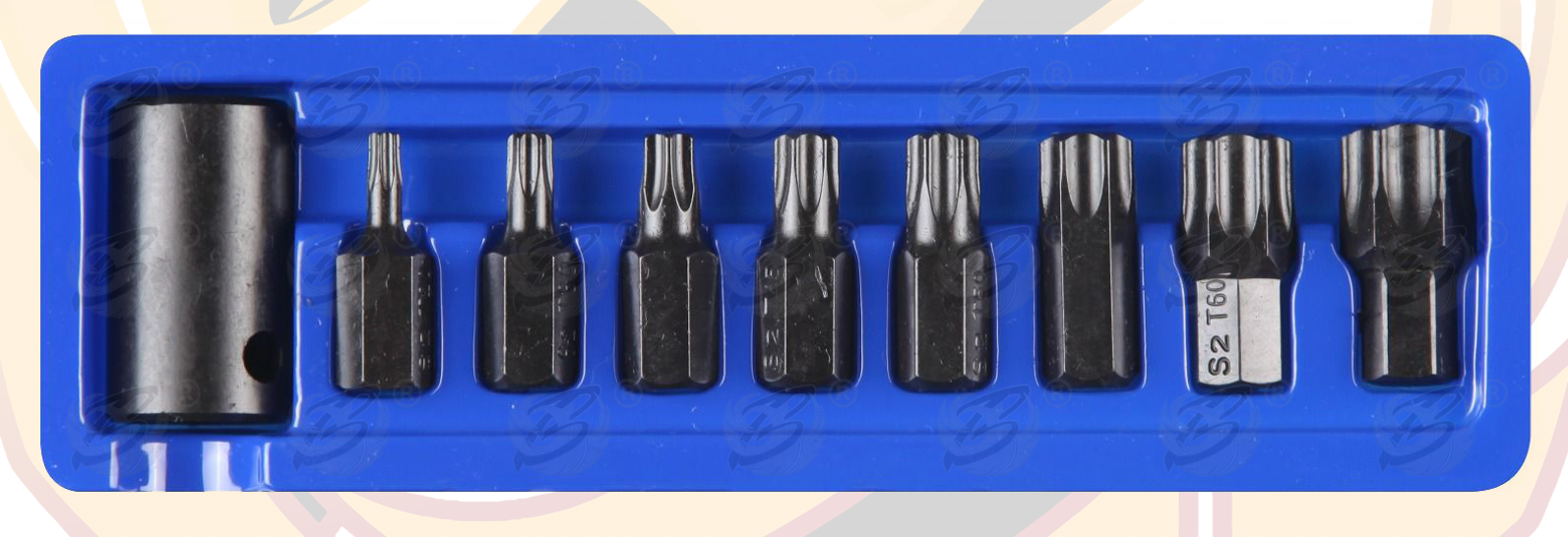 BlueSpot 9 Piece 1/2" Drive Impact Torx Bit Sockets T30 - T70 ( 01498 )