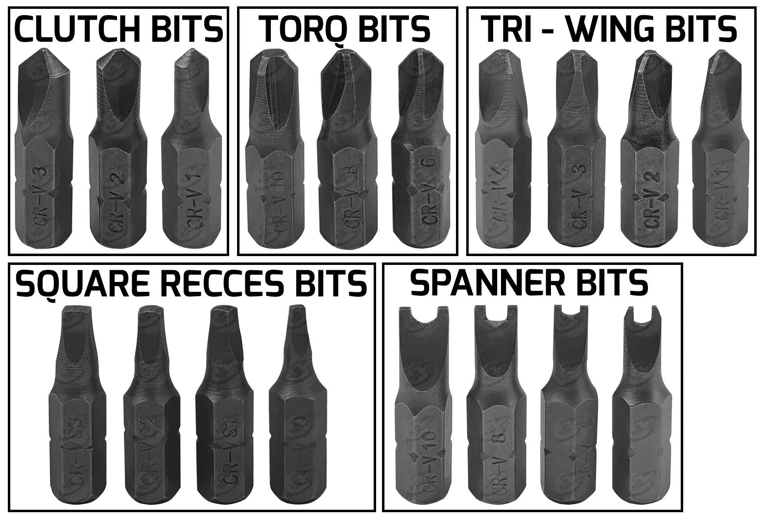 BlueSpot 100 Piece Security Driver Bit Set ( 14153 )