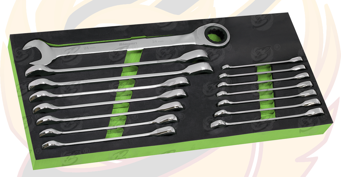 Siegen 15 Piece Combination Ratchet Spanners 8mm - 24mm S01247